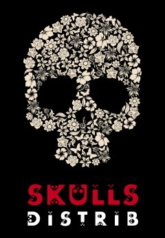 flower skull vector